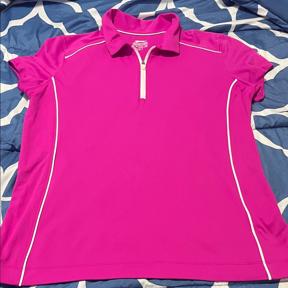 Slazenger Magenta Golf Polo Shirt
